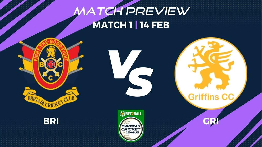BRI vs GRI Preview | Group B – Match 1 – Bet2Ball European Cricket League