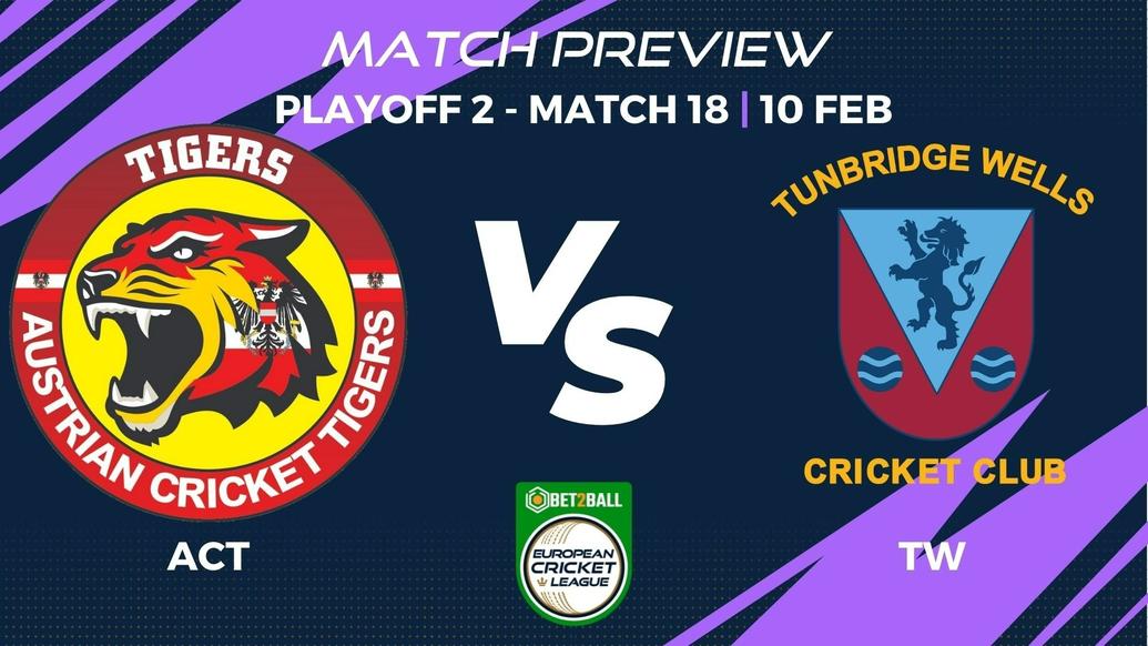 ACT vs TW Preview | Group A – Playoff 2, Match 18 – Bet2Ball European Cricket League