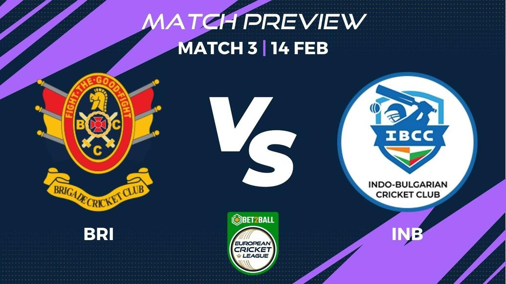 BRI vs INB Preview | Group B – Match 3 – Bet2Ball European Cricket League
