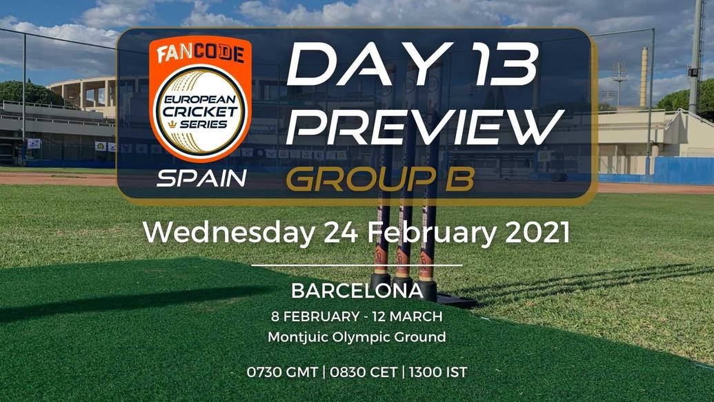 Day 13 PREVIEW: FanCode ECS Spain Barcelona - Matches 61-65