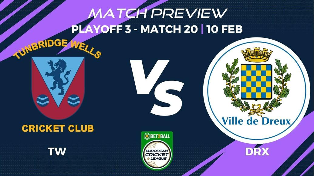 TW vs DRX Preview | Group A – Playoff 3, Match 20 – Bet2Ball European Cricket League