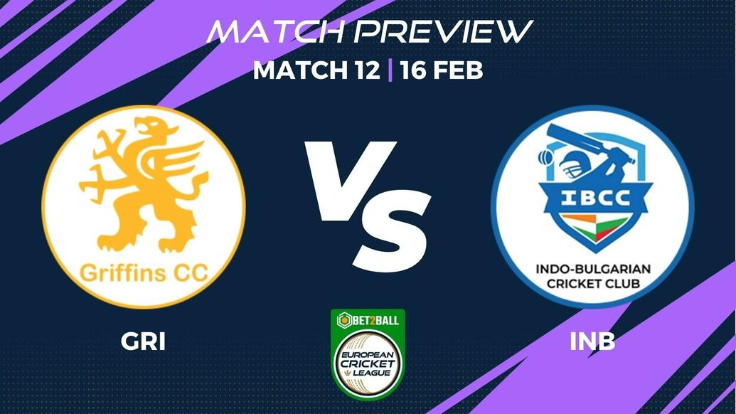 GRI vs INB Preview | Group B – Match 12 – Bet2Ball European Cricket League