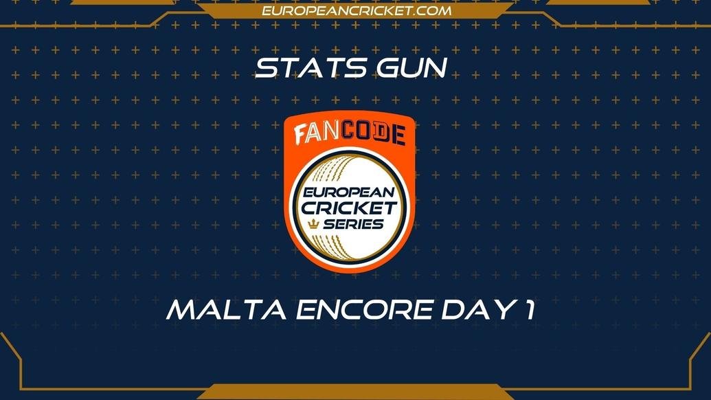 BET2BALL.COM STATS GUN - DAY 1 - FanCode ECS Malta Encore - T10 CRICKET LIVE