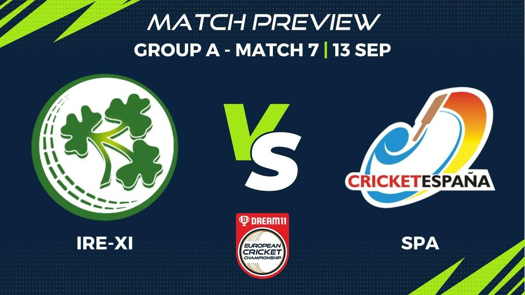 IRE-XI vs SPA Preview | Group A, Match 7 – Dream11 European Cricket Championship