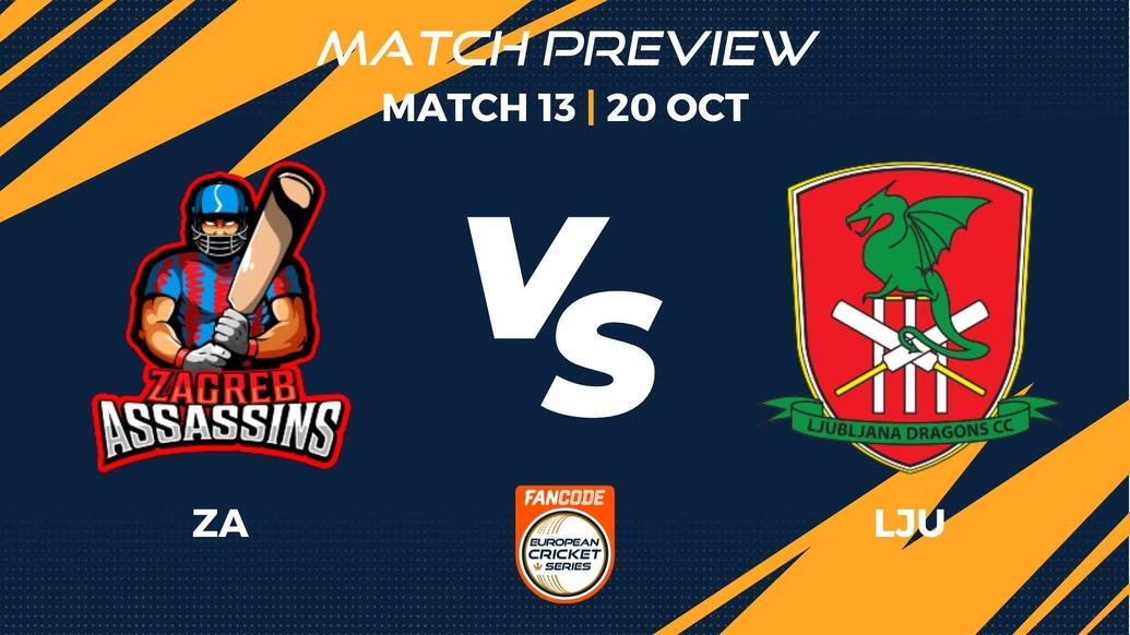 ZA vs LJU Preview | Match 13 – FanCode ECS Croatia